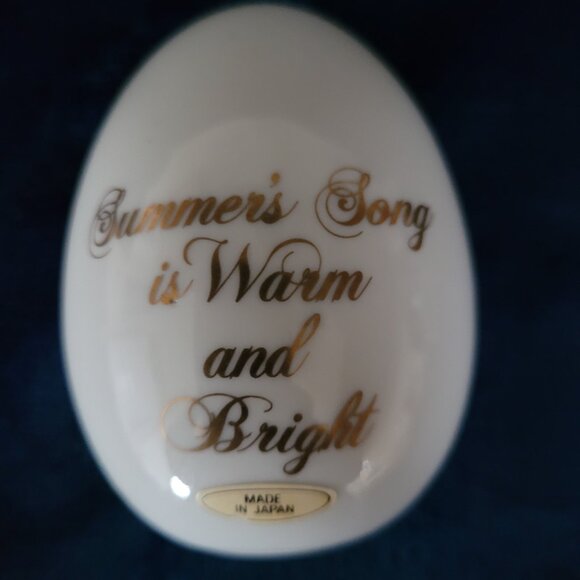 Vintage AVON Four Seasons Porcelain Eggs Birds Spring Summer Autumn Winter 1984 - Picture 6 of 10